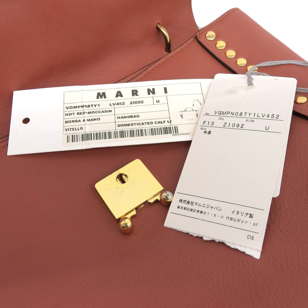 MARNI Brown Leather Shoulder Bag - Picture 8 of 8